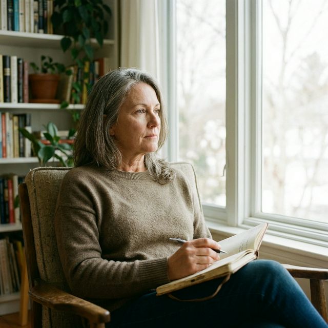 Woman journaling for mental clarity