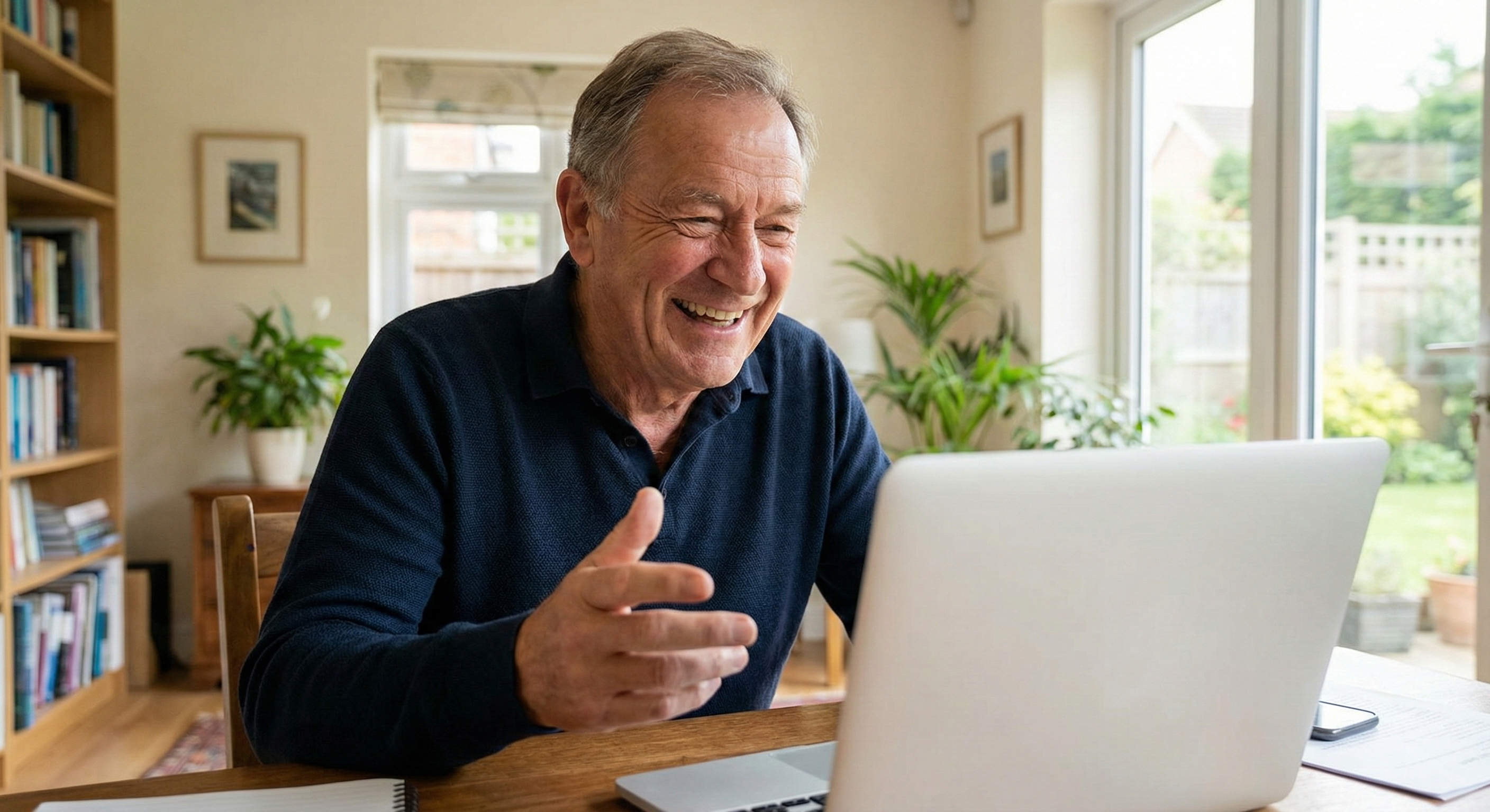 Doctor conducting a virtual coaching session via laptop with a patient