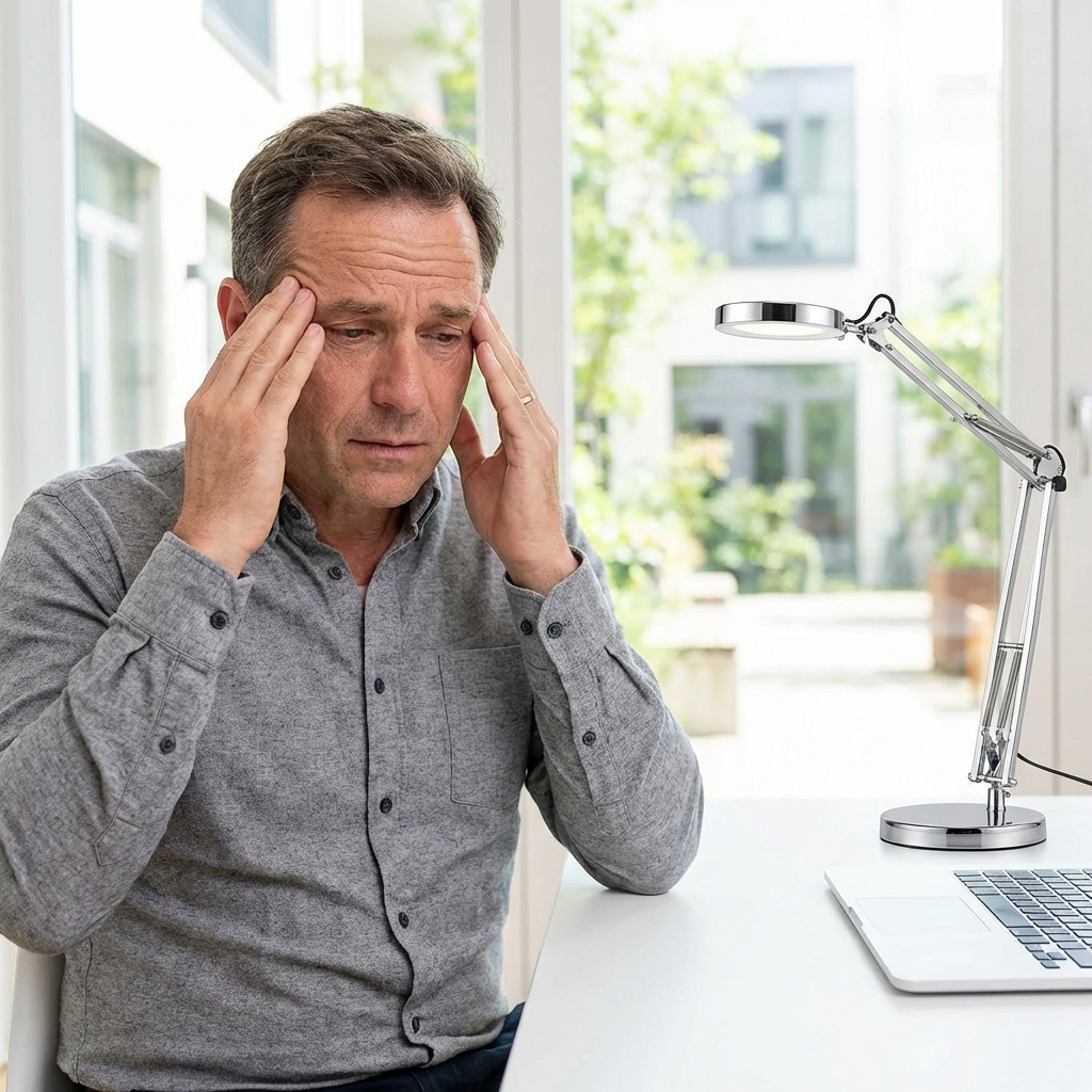 Man experiencing brain fog and fatigue